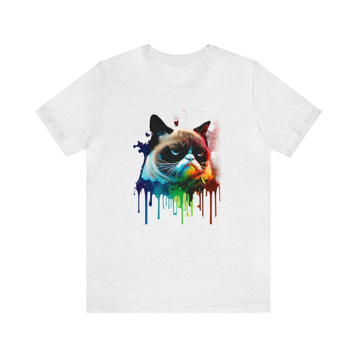 Angry Cat Watercolor T Shirt