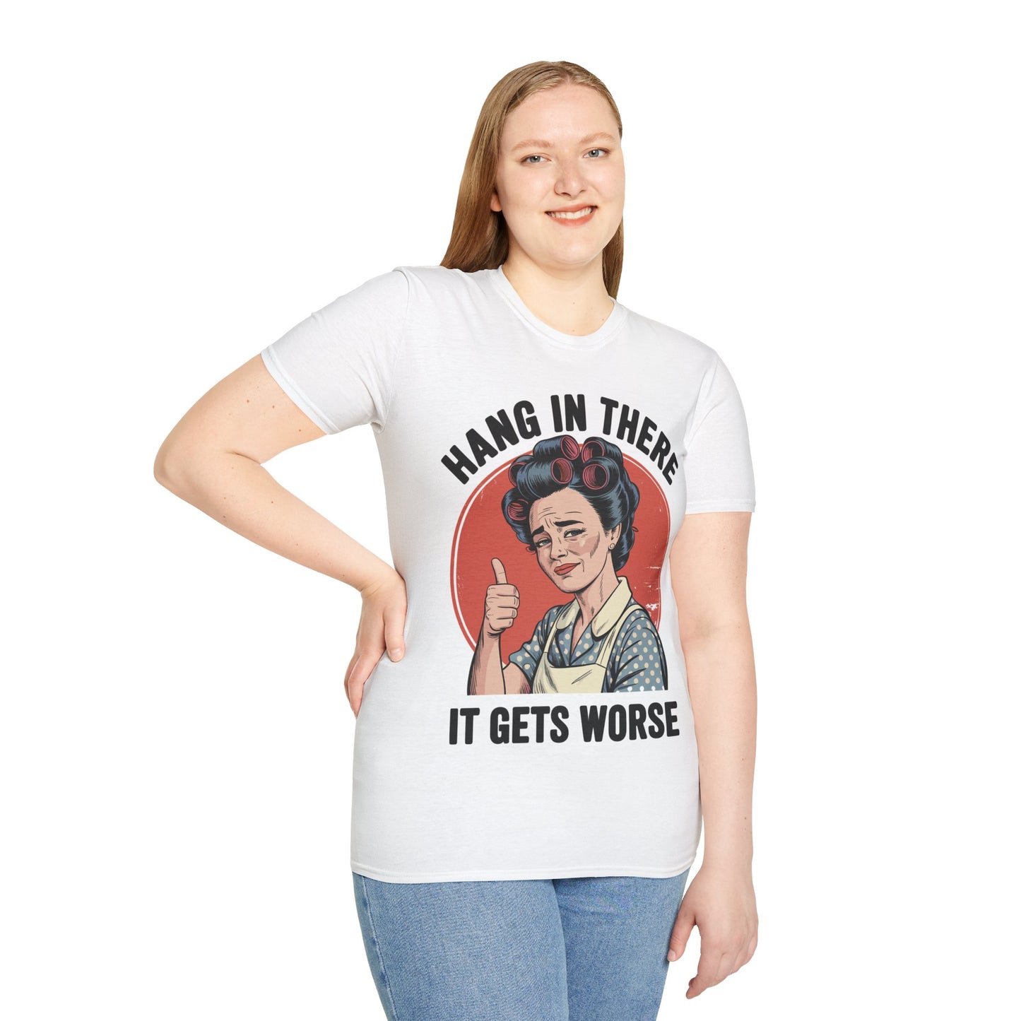 Hang In There Vintage Mom T-Shirt — Retro Encouraging Graphic Tee