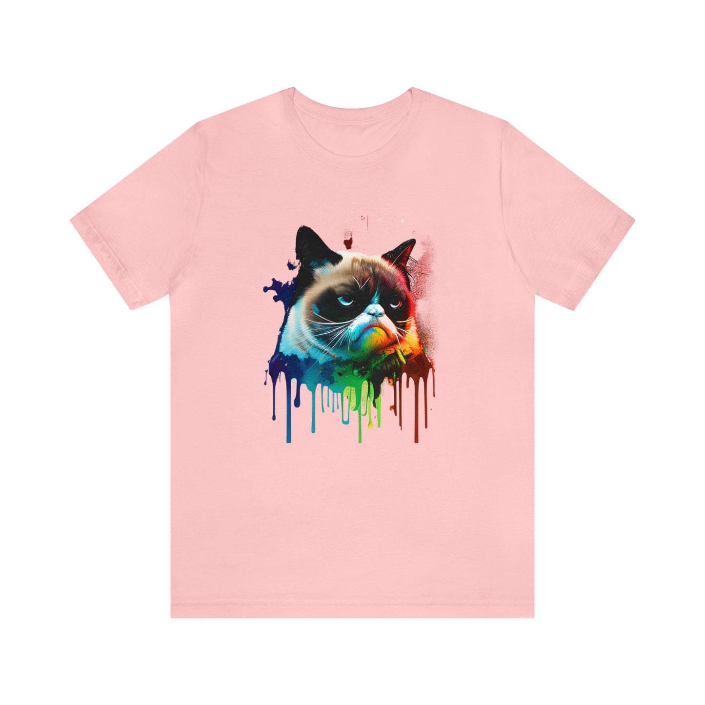 Angry Cat Watercolor T Shirt