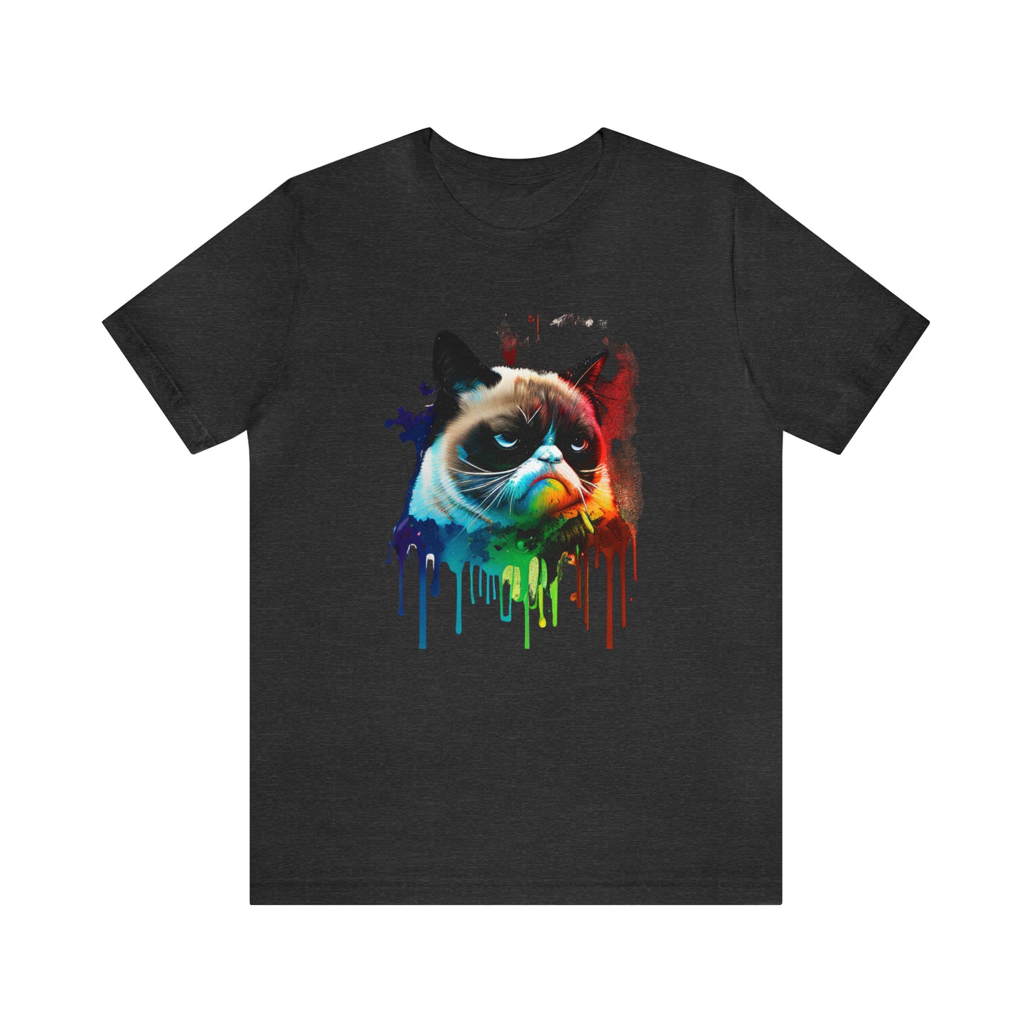 Angry Cat Watercolor T Shirt